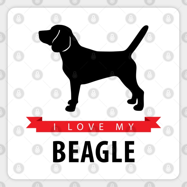 I Love My Beagle Magnet by millersye